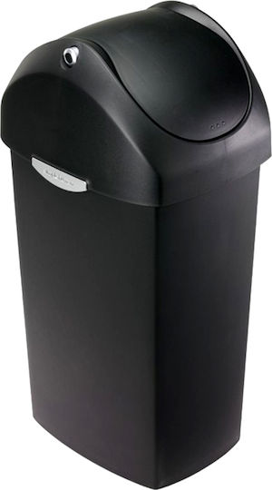 Simplehuman Πλαστικός Κάδος Απορριμμάτων 40lt Μαύρος