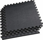 Gym Floor Puzzle Tatami Mat Rage Protec Black 4pcs 60x60x1.2cm