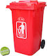 Ram Plastic Wheeled Waste Bin 240lt Red