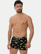 John Frank Bananas Men's Boxer Black with Patterns