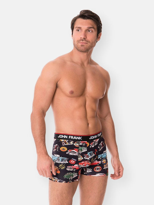City Retro Car Men's Boxer Multicolour with Patterns