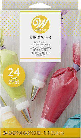 Wilton Disposable Silicone Pastry Bag 30cm 24 Pieces 201358