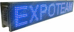 ExpoLedTeam LED Beschriftung Einseitig Wasserdicht 128x32cm Blau