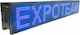 ExpoLedTeam Rolling LED Signs One - Sided Waterproof 128x32cm Blue