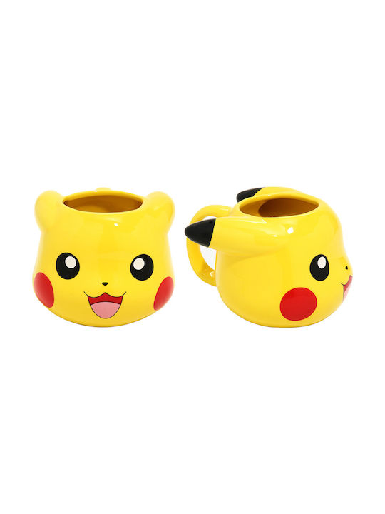 Pokemon Pikachu Head 3D Cană Ceramică Galbenă 320ml 1buc