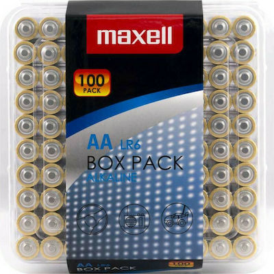 Maxell Baterii Alcaline AA 1.5V 100buc