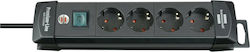 Brennenstuhl Power Strip 4 Positions with Switch and Cable 1.8m