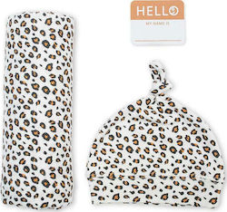 Lulujo Baby Gift Set Hello World for Boy Leopard for 0-4 months 2pcs