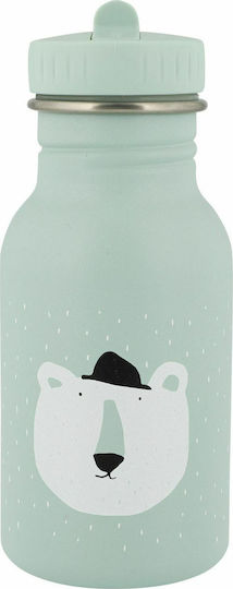 Trixie Kids Water Bottle Stainless Steel with Screw Cap Non Spill Light Blue 350ml