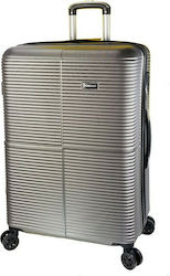 Forecast A922 Large Travel Suitcase Hard Silver with 4 Wheels Height 72cm