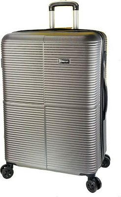 Forecast A922 Large Travel Suitcase Hard Silver with 4 Wheels Height 72cm