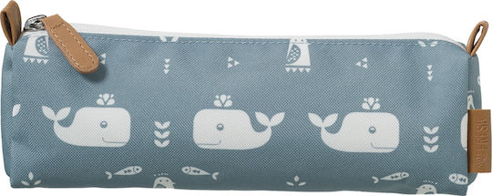Fresk Whale Blue Fog Несесер Цилиндрична Светлосиня