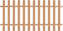 vidaXL Wooden Fence in Brown Color 1.0x2.0m