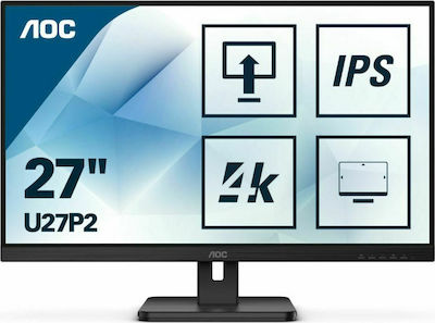 AOC U27P2 IPS Monitor 27" 4K 3840x2160 mit Reaktionszeit 4ms GTG