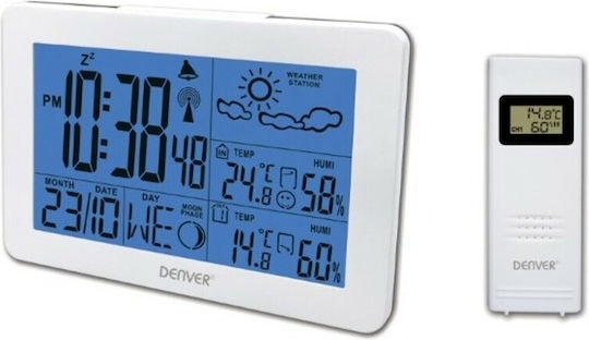 Denver WS-530 S0426444 Ασύρματος Μετεωρολογικός Σταθμός Ψηφιακός Επιτραπέζιος Λευκός