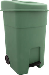 Cyclops Plastic Wheeled Waste Bin 80lt with Pedal Green
