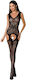 Passion BS062 Sexy Bodystocking Mesh with Open Crotch Black