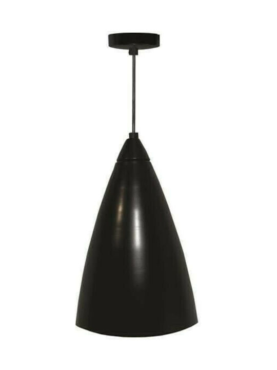 Lightup Pendant Light Single-Light Bell for Socket E27 Black