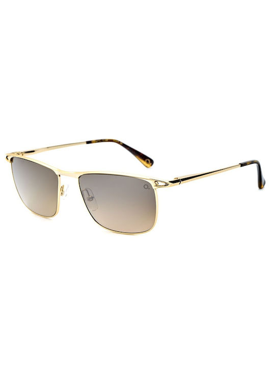 Etnia Barcelona Monaco Sonnenbrillen mit Gold Rahmen und Braun Verlaufsfarbe Linse