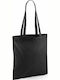 Westford Mill W101 Cotton Shopping Bag in Black color
