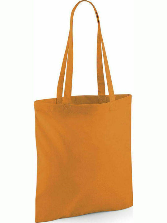Westford Mill W101 Cotton Shopping Bag in Orange color