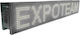 ExpoLedTeam Semn LED rulant Cu o singură față Impermeabila 64x32cm Alb