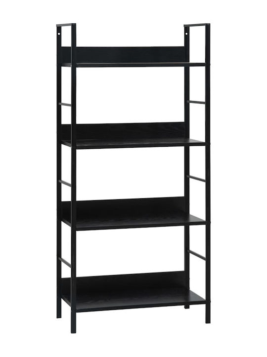 Bibliotecă Negru 60x27.6x124.5cm