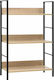 Bookcase Black / Oak 60x27.6x90.5cm