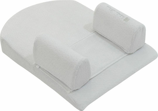 Kikka Boo Sleep Positioner Baby Bed Reducer Pillow Memory Foam Grey Velvet 51x36cm