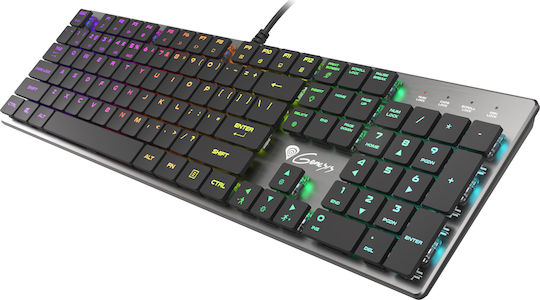 Genesis Thor 420 RGB Gaming Mechanical Keyboard with Custom Blue switches and RGB lighting (English US) Gray
