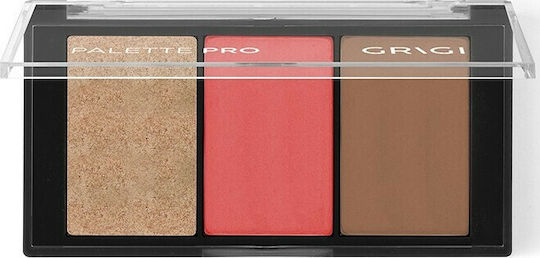 Grigi Pro Multi Palette Trio Παλέτα με Σκιές Ματιών σε Στερεή Μορφή 21gr