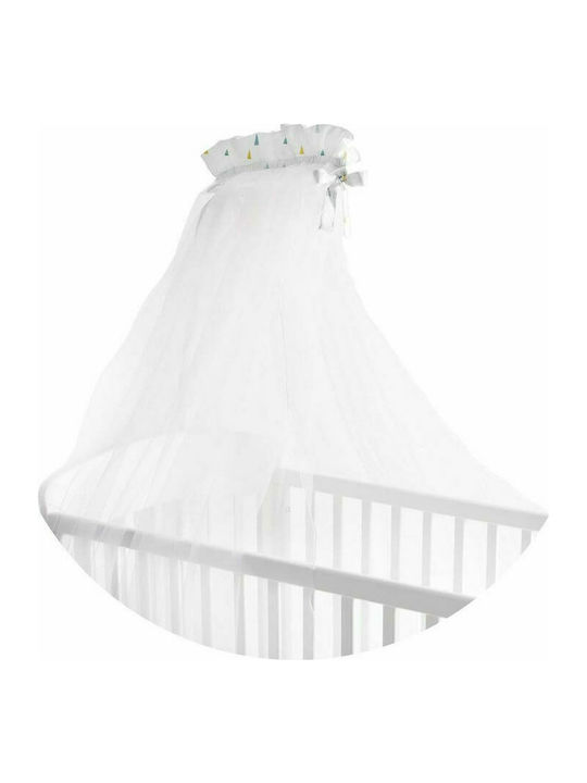 Kikka Boo Tulle Baby Crib Mosquito Net Elephant Time 540x200cm White