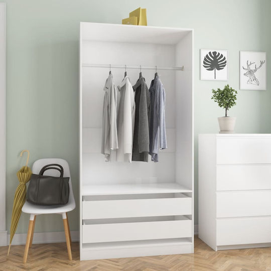 Entry Furniture with Hanger & Shoe Rack 100x50x200cm