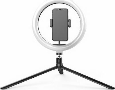 4Smarts Tripod with LED Ring Light 19cm cu Tabletop Trepiadă și Suport pentru Mobil