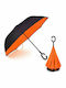 Kazbrella Umbrella with Walking Stick Orange