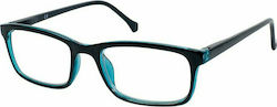 Eyelead E143 Men's Reading Glasses +3.00 Black/Blue E143 E 143