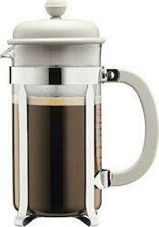 Bodum Caffettiera Off White Inox French Press Coffee Maker White 1lt