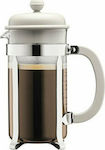 Bodum Caffettiera Off White Inox French Press Coffee Maker White 1lt