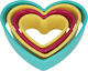 Metaltex Plastic Heart-Shaped Cookie Cutter 4pcs