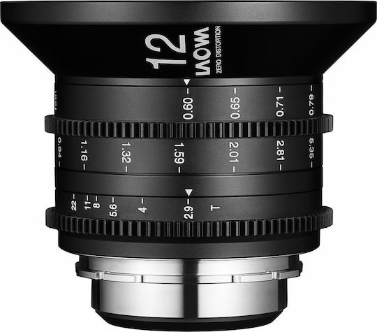 Laowa Full Frame Φωτογραφικός Φακός 12mm T2.9 Zero-D Cine Wide Angle για Canon EF Mount Μαύρος
