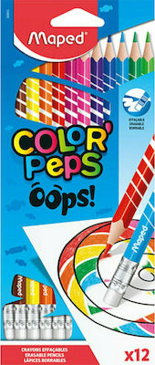 Maped Color'Peps Oops Pencils Set Με Γόμα Πολύχρωμο 12pcs