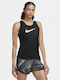 Nike Swoosh Femeie Sport Bluză Fără mâneci Neagră