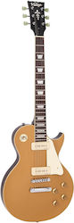 Vintage V100 ReIssued Ηλεκτρική Κιθάρα 6 Χορδών με Ταστιέρα Rosewood και Σχήμα Les Paul Gold Top