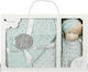 Interbaby Blanket Nursery Swaddling Blankets Bear Velvet Green with Animal 80x110cm
