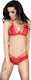 Chilirose Sexy Lingerie Set with Lace Red