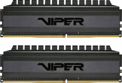 Patriot Viper 4 Blackout 32GB DDR4 RAM cu 2 module (2x16GB) și Viteză 3600 pentru Desktop