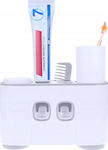 9178 Baza de susținere a periuței de dinți cu Dozator Automat de Pastă de Dinti Plastic Albă