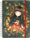 Santoro Σημειωματάριο Autumn Leaves Σπιράλ Ριγέ με Λάστιχο A5 18x24cm