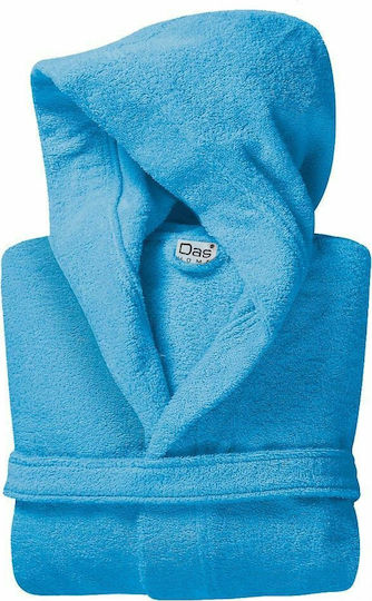 Das Home Παιδικό Μπουρνούζι Casual Blue με Κουκούλα