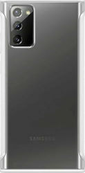 Samsung Clear Protective Cover Umschlag Rückseite Silikon Weiß (Galaxy Note 20) EF-GN980CWEGEU